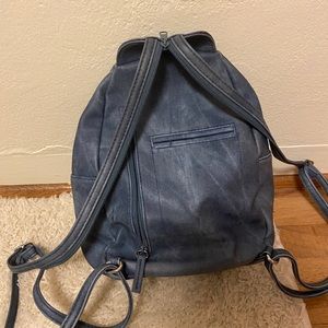 Mini Blue Backpack Purse with Lots Of Pockets!